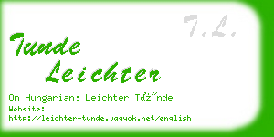 tunde leichter business card